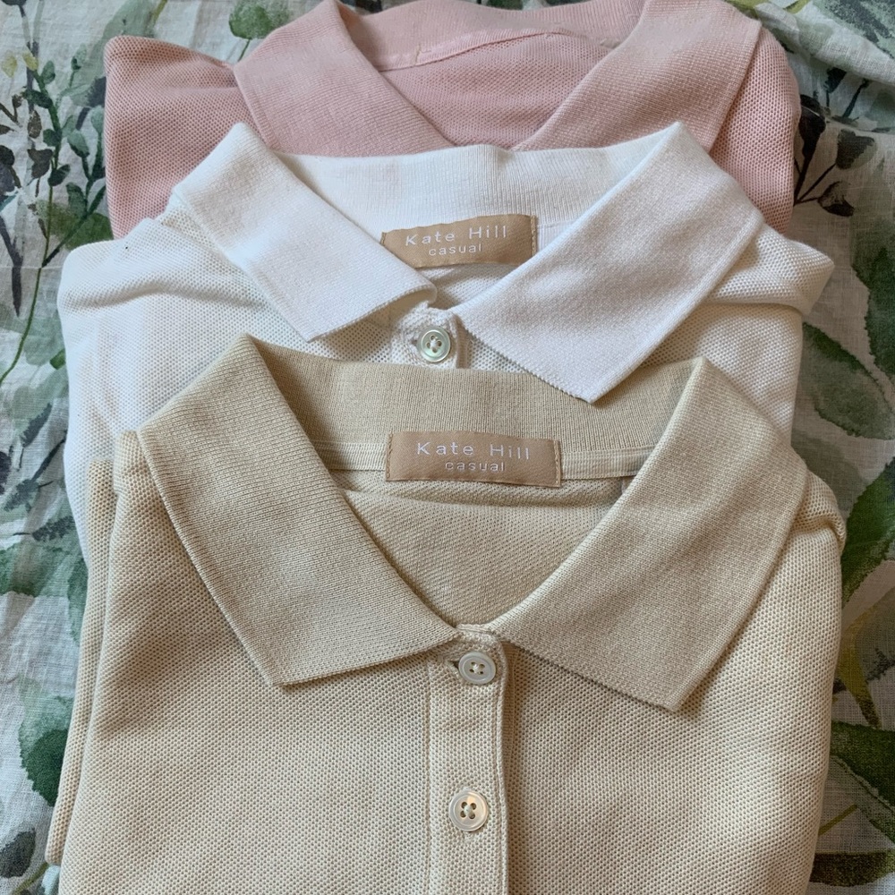 Lord & Taylor - Kate Hill-women’s cap sleeve cotton polo shirt - Size M